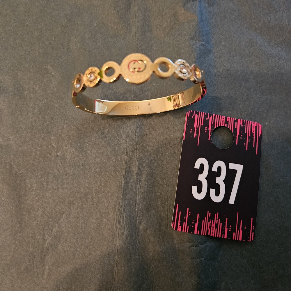 Gucci Gold and Pink Icon Bracelet